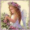 Схема вышивки «цветочный ангел»
