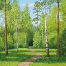 Схема вышивки «Тропинка в лесу»