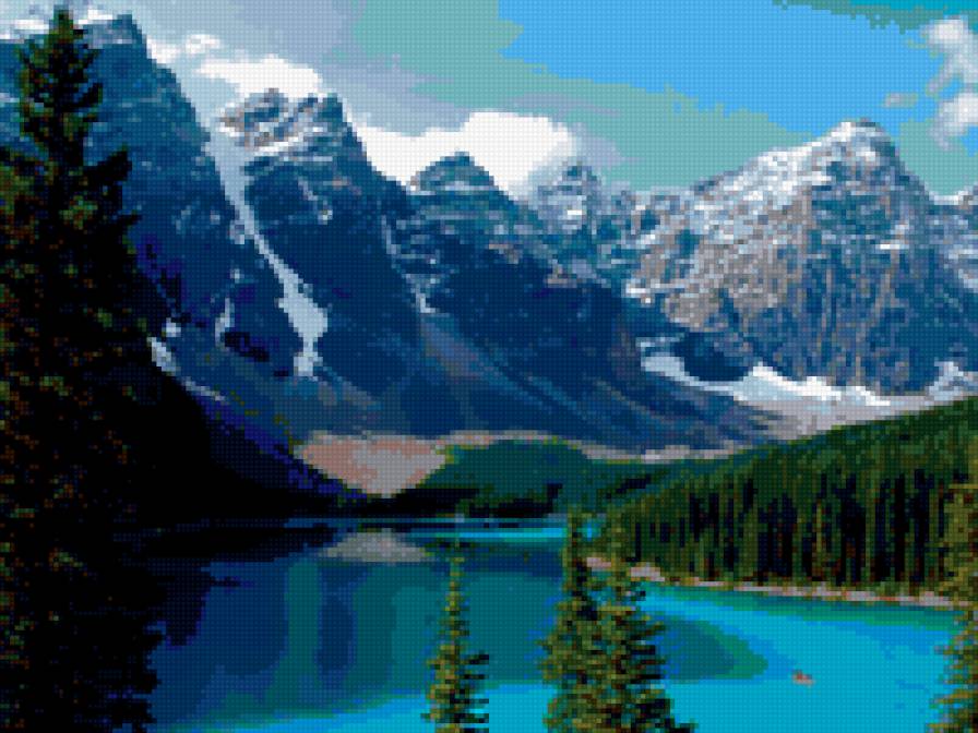 Озеро в горах - природа, горы - предпросмотр