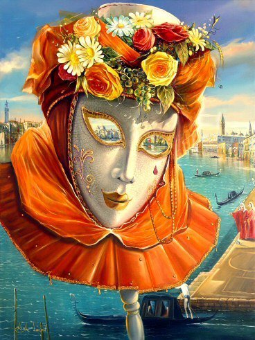 Венецианская маска - маска, венеция, карнавал - оригинал