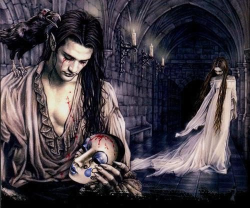 Вампир и привидение - вампир, готика, привидение - оригинал