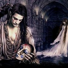 Схема вышивки «Вампир и привидение»