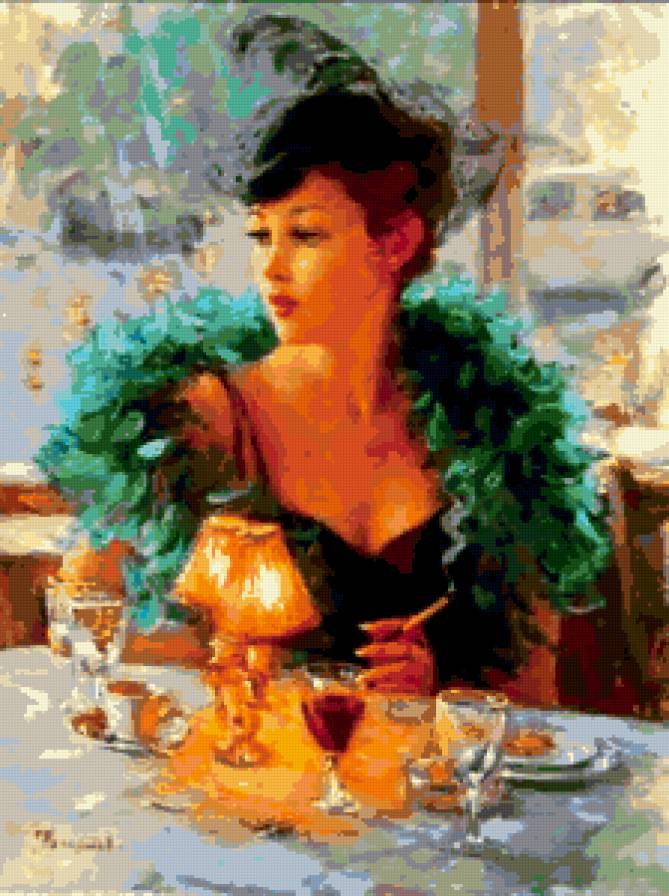 портрет - картина, живопись, женщина - предпросмотр