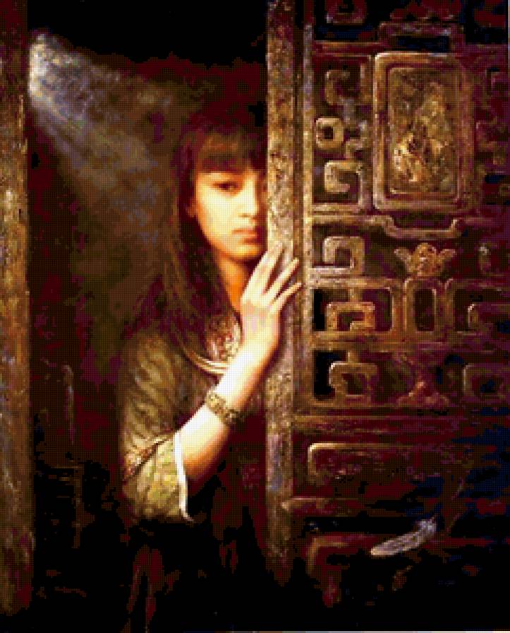 портрет - живопись, картина, женщина - предпросмотр