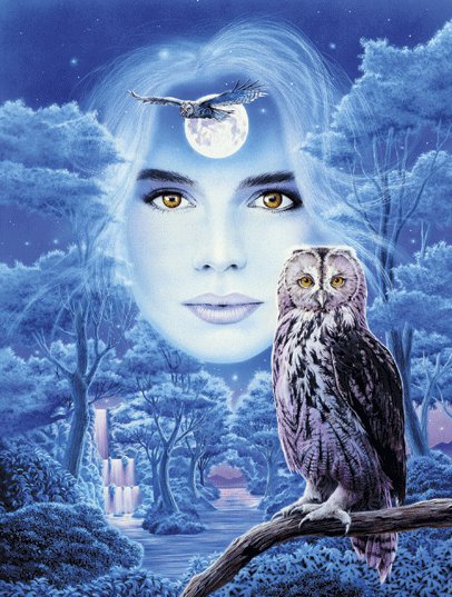 №247127 - фентэзи, женщина, картина, птица - оригинал