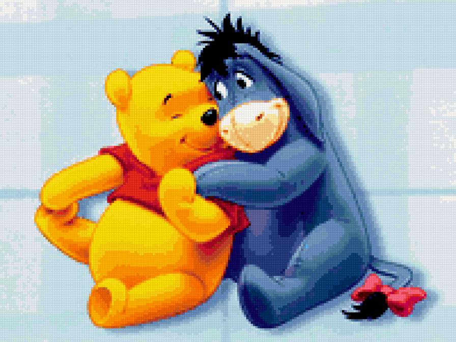 вдвоём - винни, детская, дисней, ослик - предпросмотр