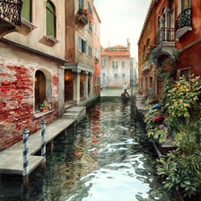 Схема вышивки «Улицы Венеции»