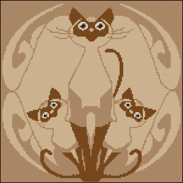 сиамки - кошки - оригинал