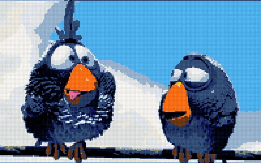 воробьи 2 - природа, воробьи, птицы - предпросмотр