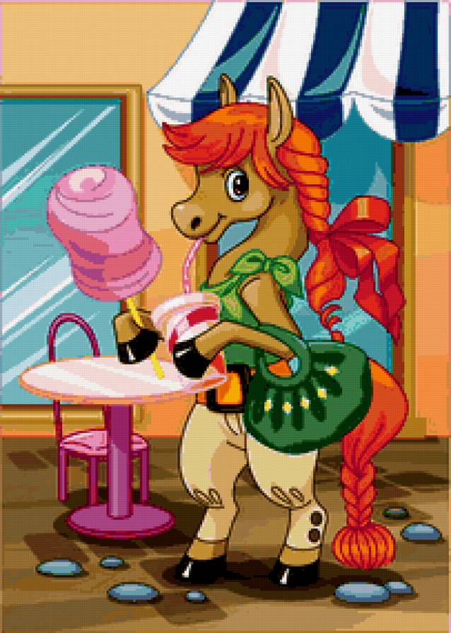 лошадка - понни, понневиль, герои мультика - предпросмотр