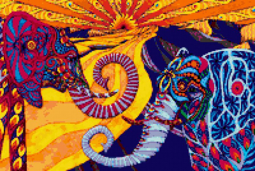 абстрактные слоны - предпросмотр