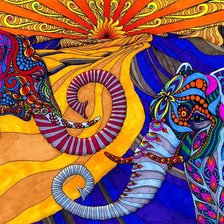 Схема вышивки «абстрактные слоны»