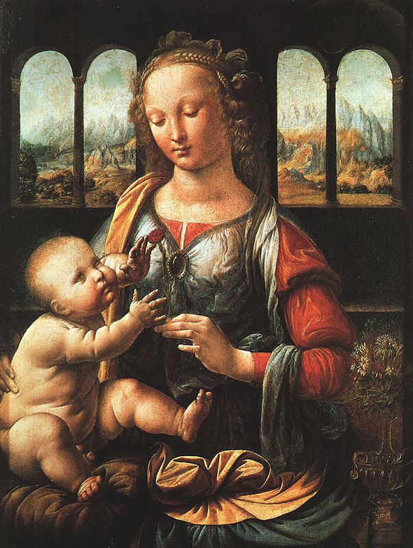 Мадонна с младенцем - мадонна, младенец, живопись, картина - оригинал