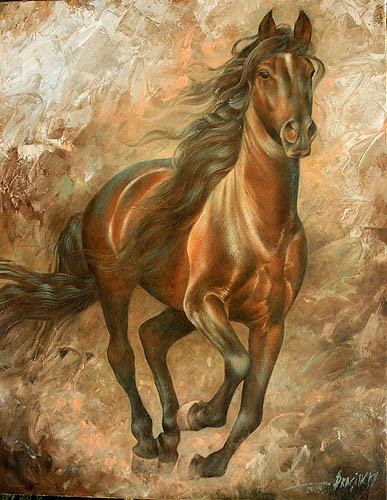 лошадка - картины, лошади, искусство, живопись, животные - оригинал