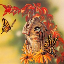 Схема вышивки «Неожиданные гости»