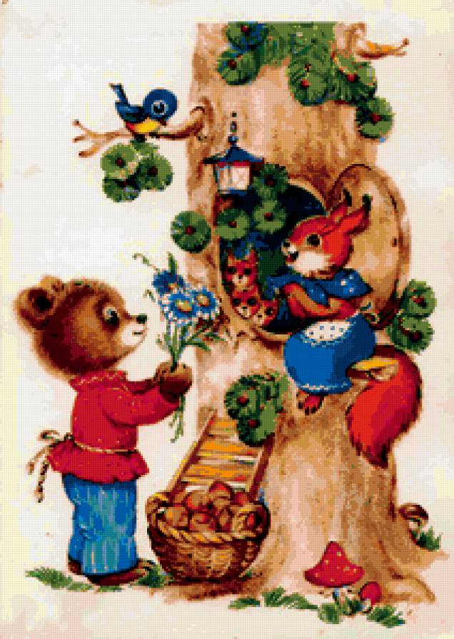 С ПРАЗДНИКОМ 8 МАРТА - цветы, бабушке, мишка, сестре, белка, дочке, маме - предпросмотр