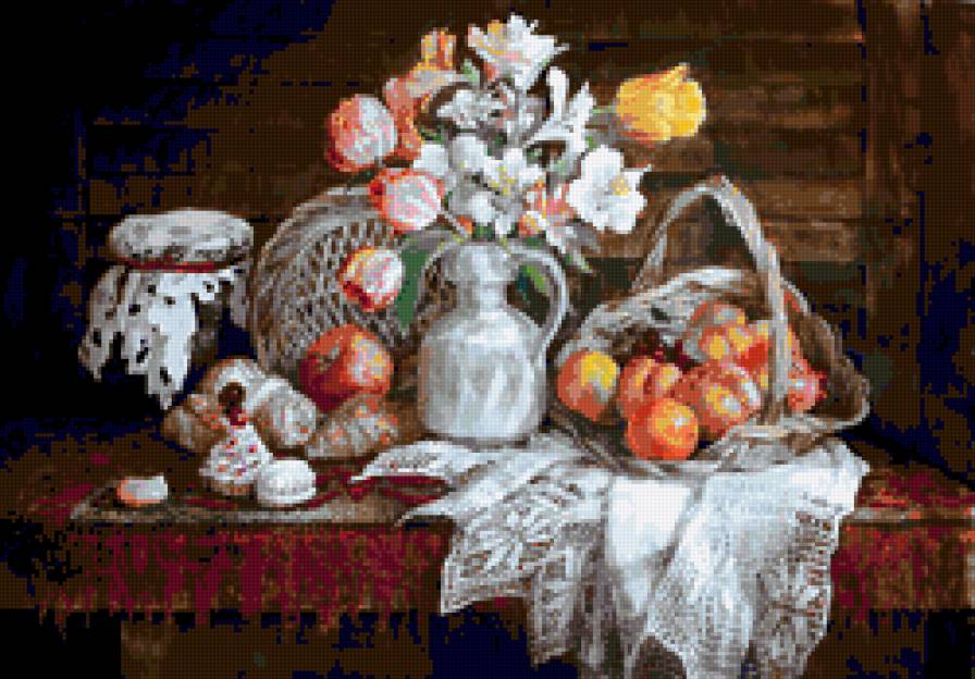 ПРОШУ К СТОЛУ - натюрморт катина ваза цветы - предпросмотр