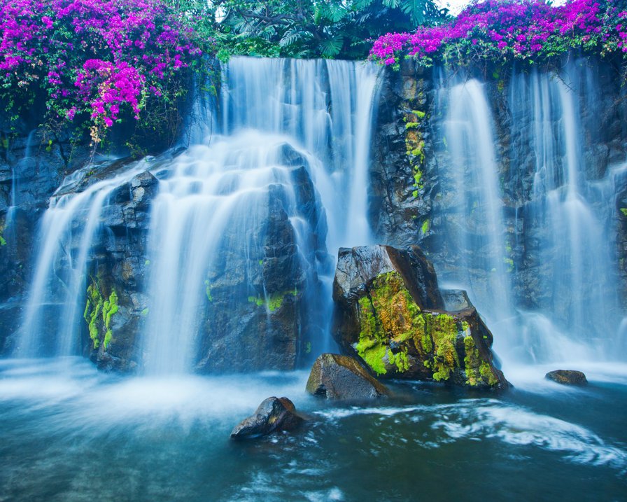 водопад - водопад, природа, пейзаж - оригинал