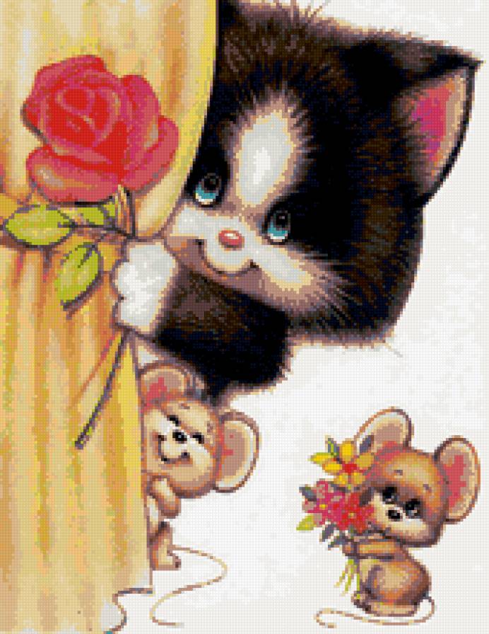 кошки мышки - кошка, мышка - предпросмотр