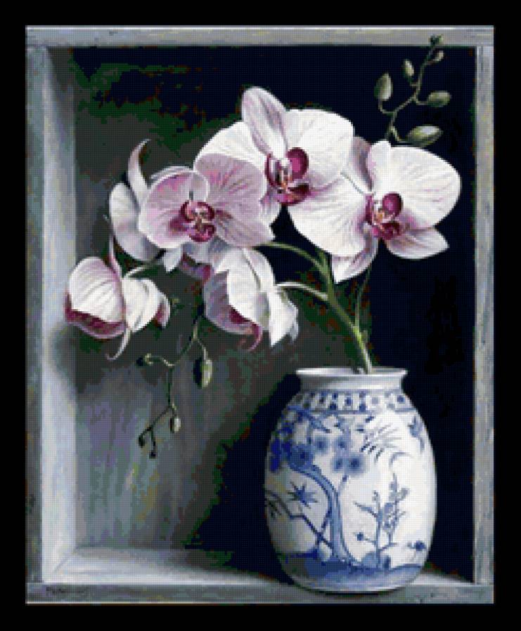 ОРХИДЕЯ - цветы, ваза, натюрморт - предпросмотр