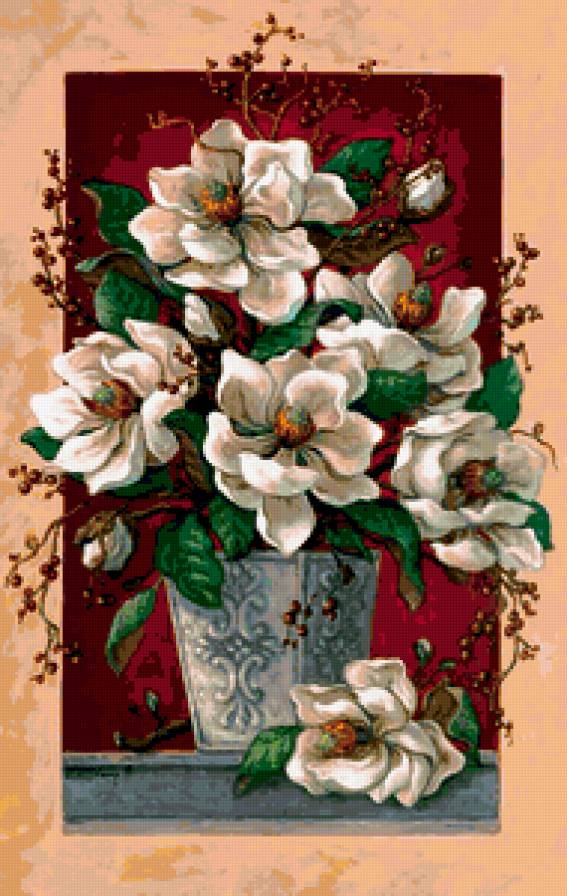 ЦВЕТЫ - цветок в горшке, натюрморт, лилии - предпросмотр