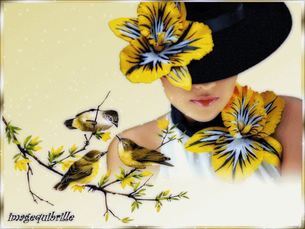 ЖЕНЩИНА - ЗАГАДКА - женщины мира, страсть, в шляпе, лилии, красота женщины - оригинал