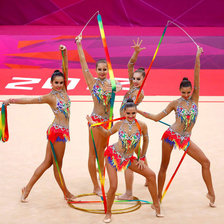 Оригинал схемы вышивки «сборная России по художественной гимнастике» (№249978)
