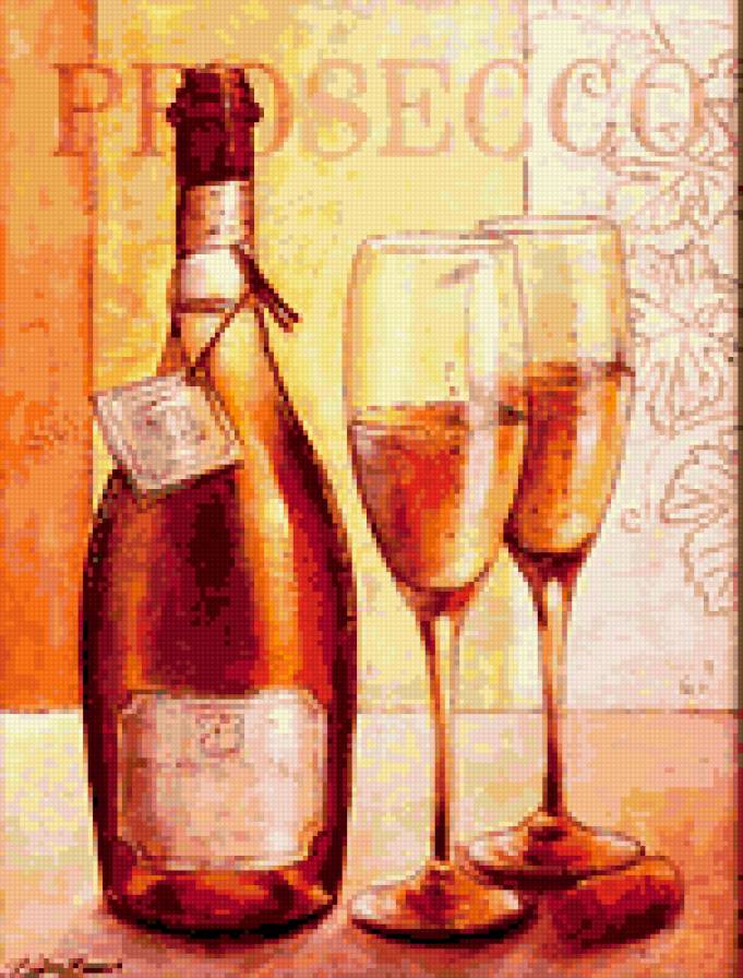 Шампанское и бокалы - серия для кухни - предпросмотр
