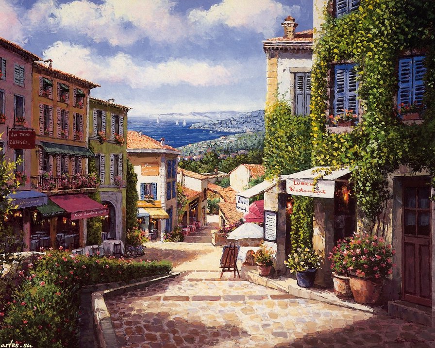 дорога к морю - дома, город - оригинал