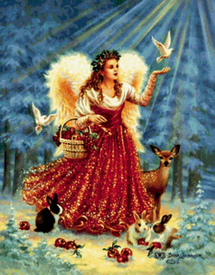 Рождественский ангел - ангелы, рождество - предпросмотр