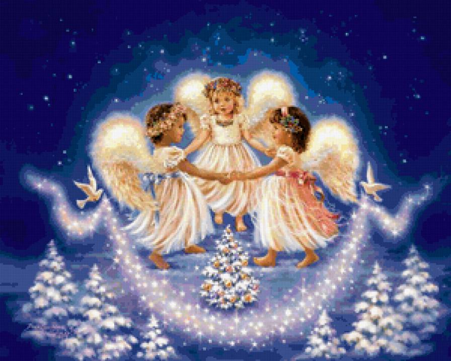 Рождественский танец - дети, ангелы - предпросмотр