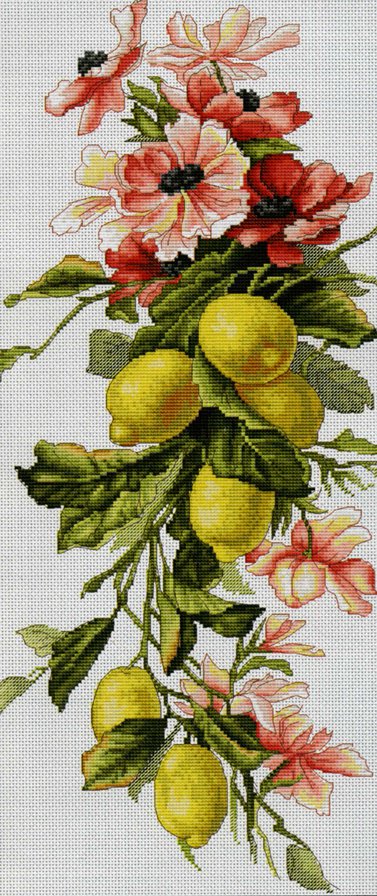 Композиция с лимонами - фрукты, панно, для кухни - оригинал