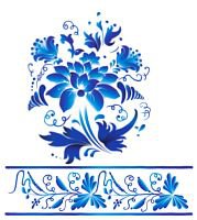 цветы гжель - оригинал