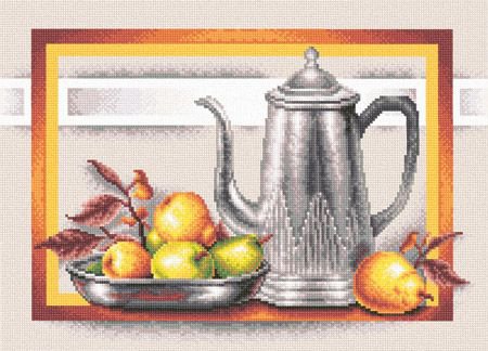 Натюрморт с грушами - фрукты, натюрморт, для кухни - оригинал