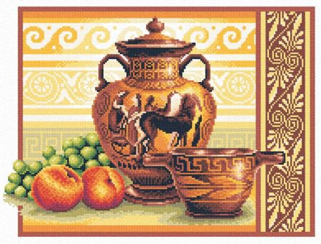 Античные вазы - натюрморт, фрукты, для кухни - оригинал