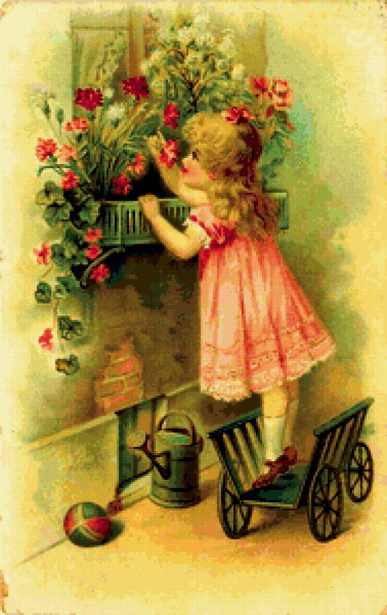 старые открытки - винтаж, дети - предпросмотр