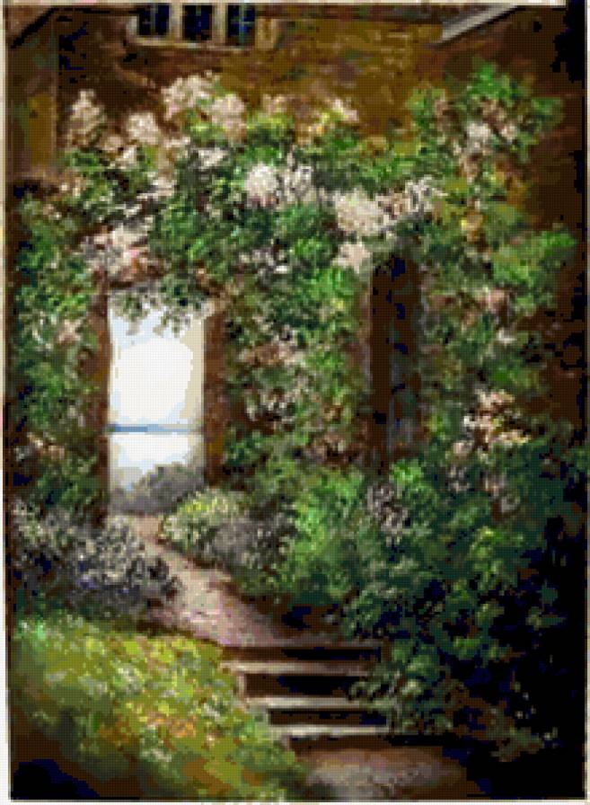 №250515 - цветы, дом, пейзаж, природа - предпросмотр