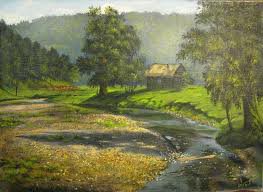 №250523 - лето, река, пейзаж, природа, дом - оригинал