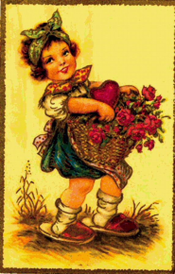 старые открытки - винтаж, дети - предпросмотр