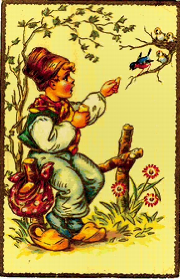 старые открытки - дети, открытки - предпросмотр