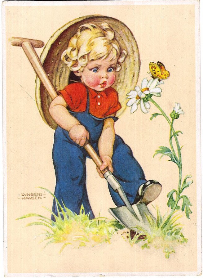 старые открытки - дети, открытки - оригинал