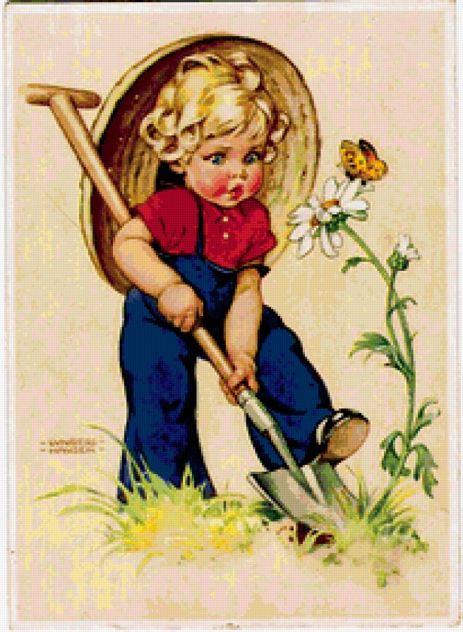 старые открытки - дети, открытки - предпросмотр
