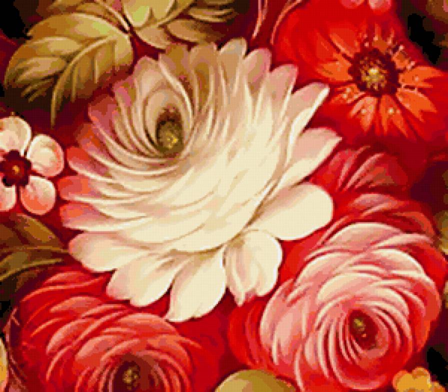 Подушка "Розы" - декор, цветы, подушка - предпросмотр