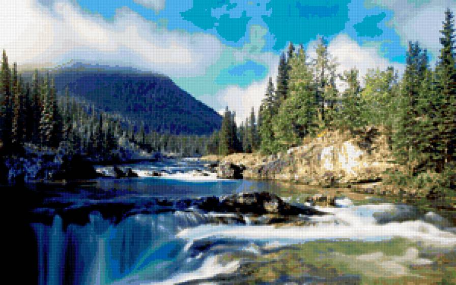 Водопад - природа, водопад, пейзаж - предпросмотр