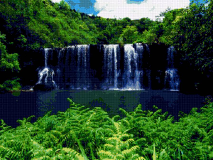 Водопад - природа, пейзаж, водопад - предпросмотр