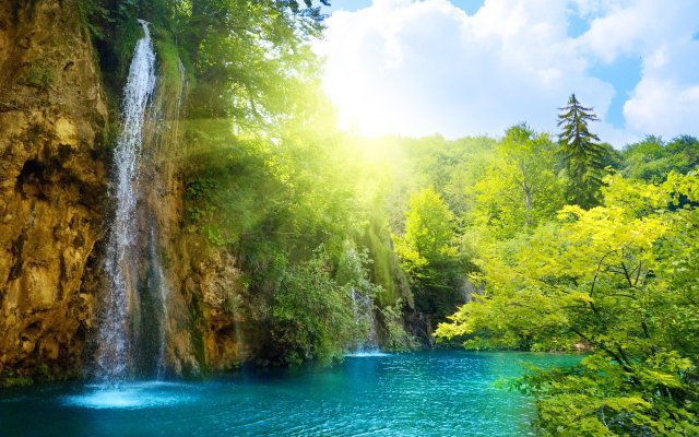 Водопад - водопад, природа, пейзаж - оригинал