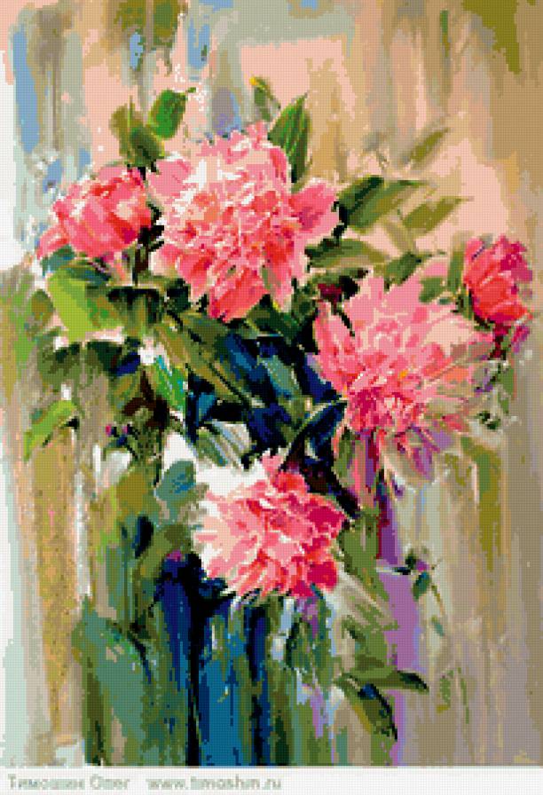 Акварельные пионы - букет, картина, пионы, цветы - предпросмотр