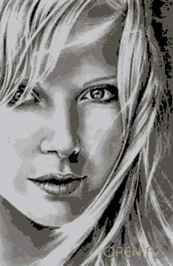 №251183 - девушка, портрет, черно белое - предпросмотр