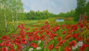 №251201 - маки, пейзаж, природа, цветы - оригинал