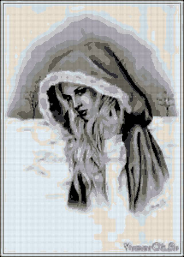 №251235 - девушка, черно белое, портрет - предпросмотр